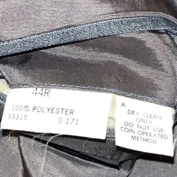 Vintage Sears Gray Pinstripe Custom Painted Showgirl Blazer Suit Jacket - Picture 12 of 16